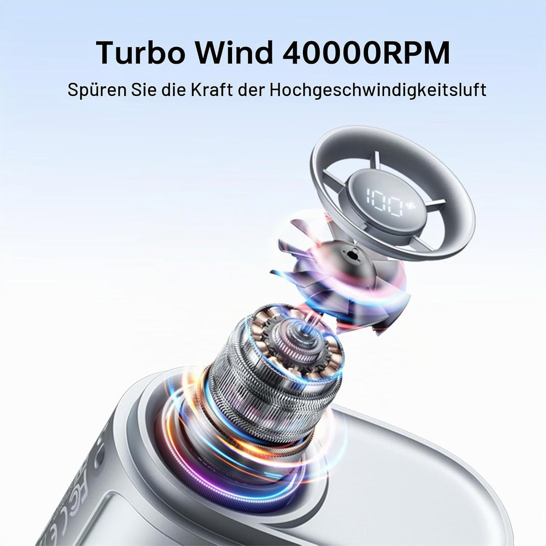 JISULIFE Nackenventilator, 100 Geschwindigkeiten, Mini-Tragbarer Hüftventilator, 16 Stunden, 4500mAh