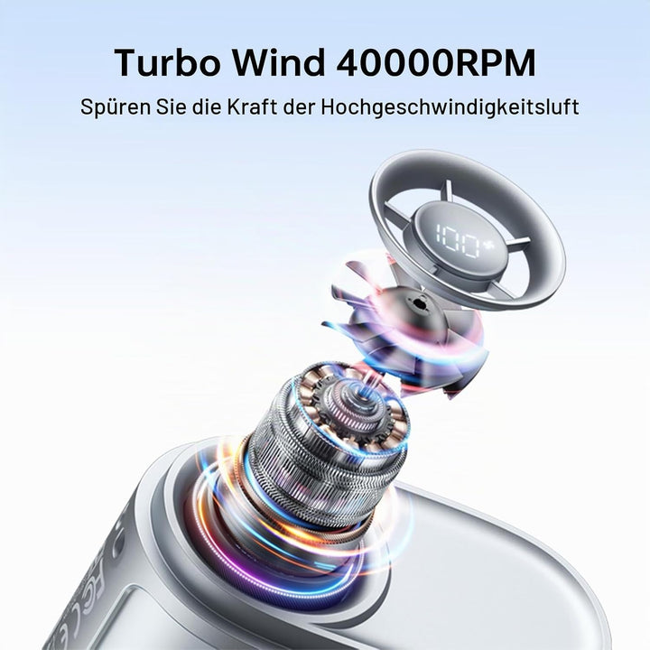 JISULIFE Nackenventilator, 100 Geschwindigkeiten, Mini-Tragbarer Hüftventilator, 16 Stunden, 4500mAh