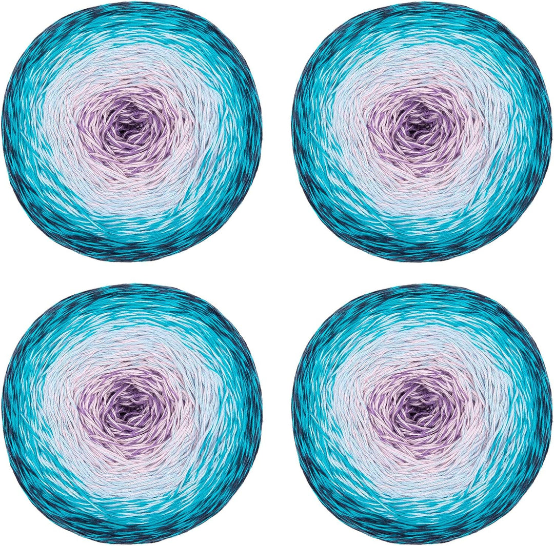 Gründl Wolle Saragossa (weiches Farbverlaufsgarn aus 50% Baumwolle und 50% Polyacryl, 250 g / 1000 m