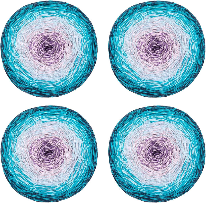 Gründl Wolle Saragossa (weiches Farbverlaufsgarn aus 50% Baumwolle und 50% Polyacryl, 250 g / 1000 m