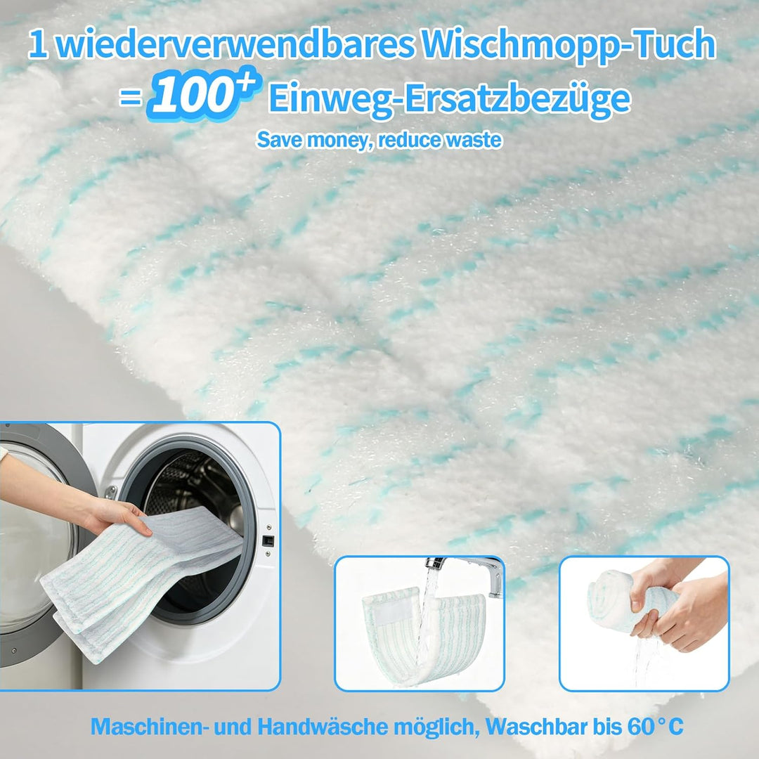 6 Stück Ersatz-Wischbezüge für Leifheit Profi XL Micro Duo/Cotton Plus, Ersatzbezug für Leifheit Bod