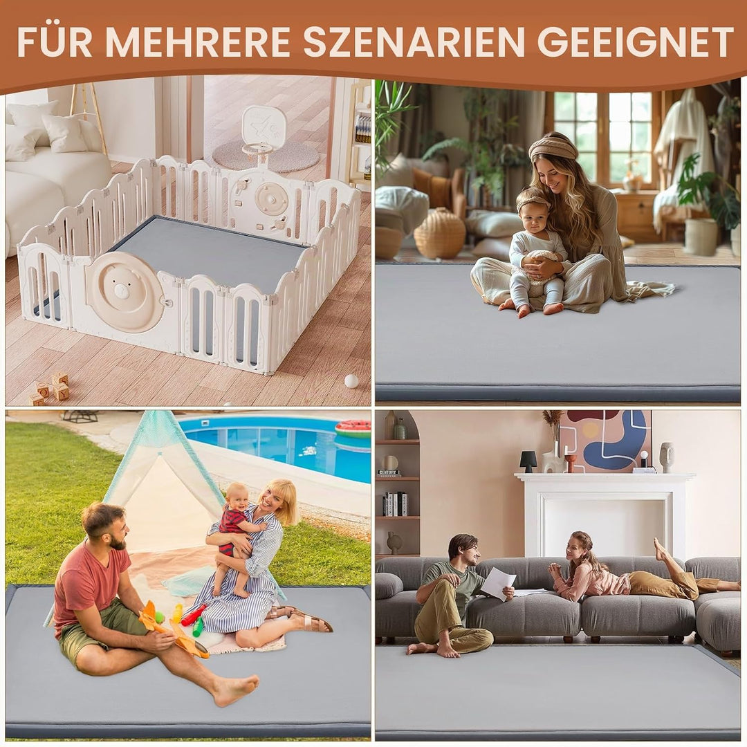 SUNYRISY Krabbelmatte Baby Spielmatte, 3.5cm Dicke Kinderzimmer Spielteppich Kinder Teppich für Mädc