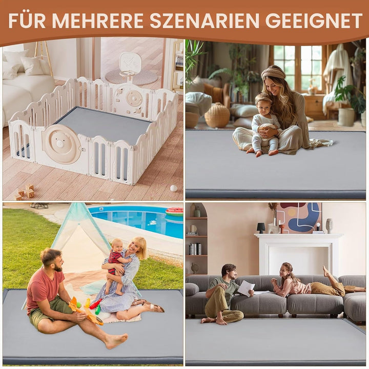 SUNYRISY Krabbelmatte Baby Spielmatte, 3.5cm Dicke Kinderzimmer Spielteppich Kinder Teppich für Mädc