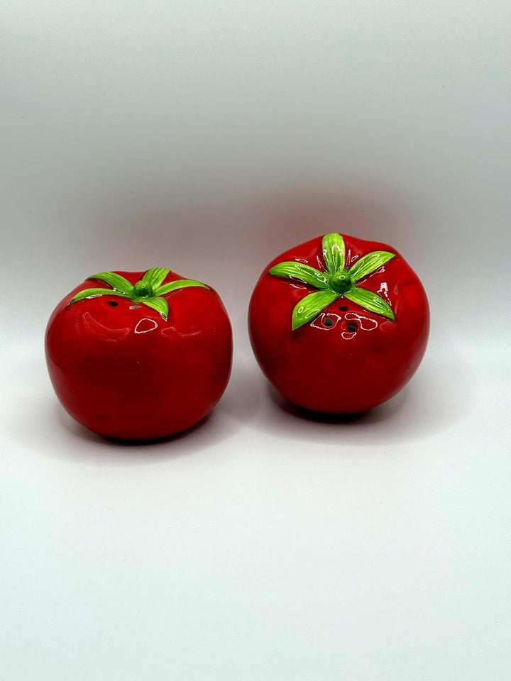 Salz- & Pfefferstreuer Set Keramik, Hühner, Tomaten, Leuchttürme, dekorativ & funktional (Tomaten),