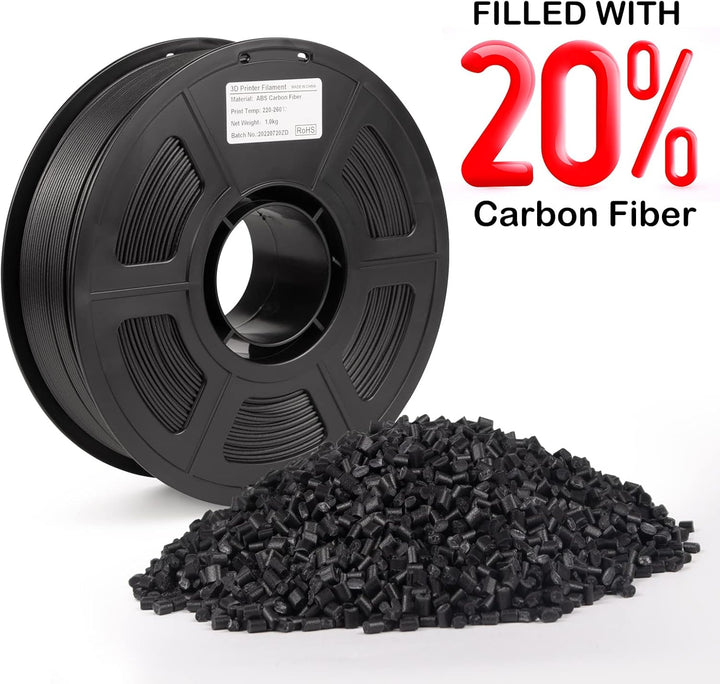 IEMAI ABS Carbon Fibre Filament 1.75 mm, 3D Printer Filament ABS, Carbon Fibre Filament 1.75 ABS Fil