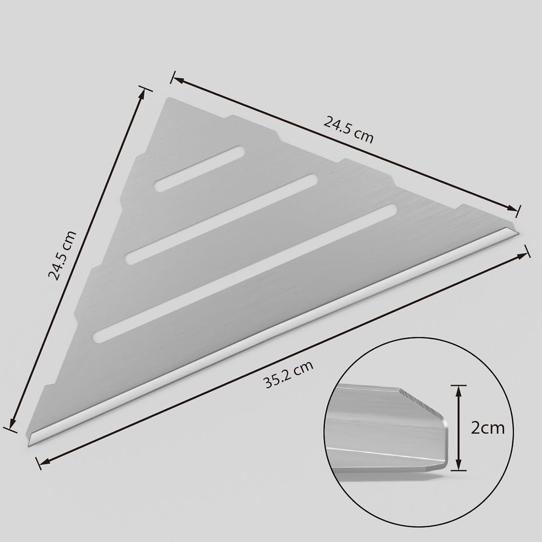 Eckregal, Duschablage Ohne Bohren, 2 Stück Duschablage Ecke 35 X 25 cm, Verdickter Duschregal Ecke a