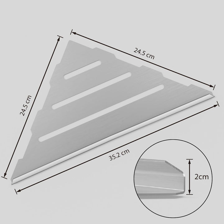 Eckregal, Duschablage Ohne Bohren, 2 Stück Duschablage Ecke 35 X 25 cm, Verdickter Duschregal Ecke a