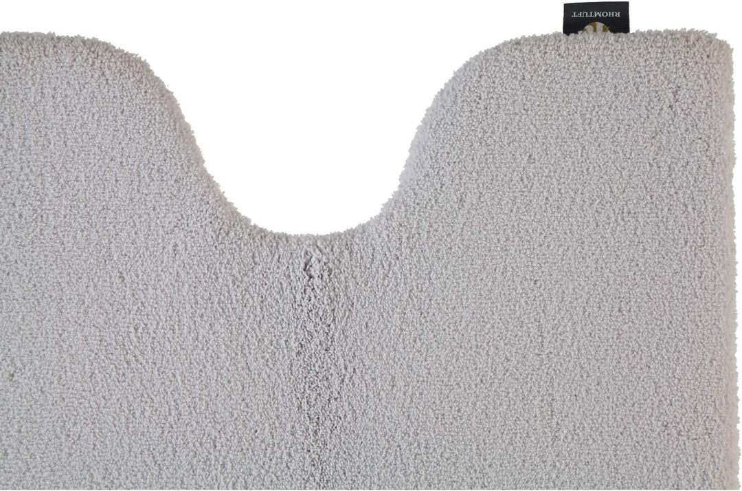 Rhomtuft Badteppiche Square perlgrau - 11 Toilettenvorlage mit Ausschnitt 55x60 cm, Toilettenvorlage