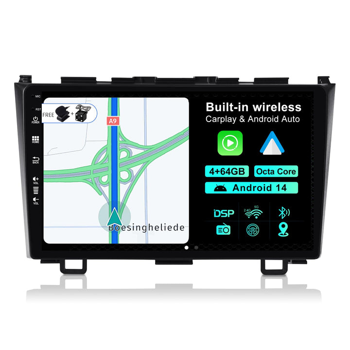 JOYX Android 13 Autoradio Passt für Honda CRV (2007-2011) - [4G+64G] - Eingebaut DSP/Carplay/Android