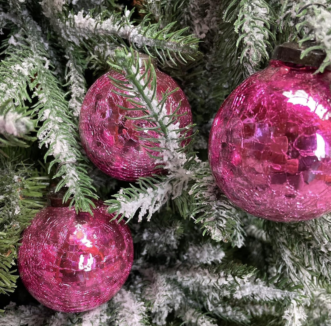 12er Set edle Luxus Glas Weihnachtskugeln Ø 8cm Weihnachtsbaum Kugeln Christbaumkugeln Weihnachts De