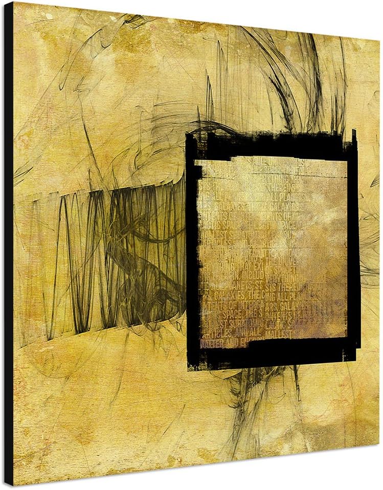 Paul Sinus Art Leinwandbild Abstrakt373_60x60cm Bild auf Leinwand - Angst der Geschichte - Abstrakte
