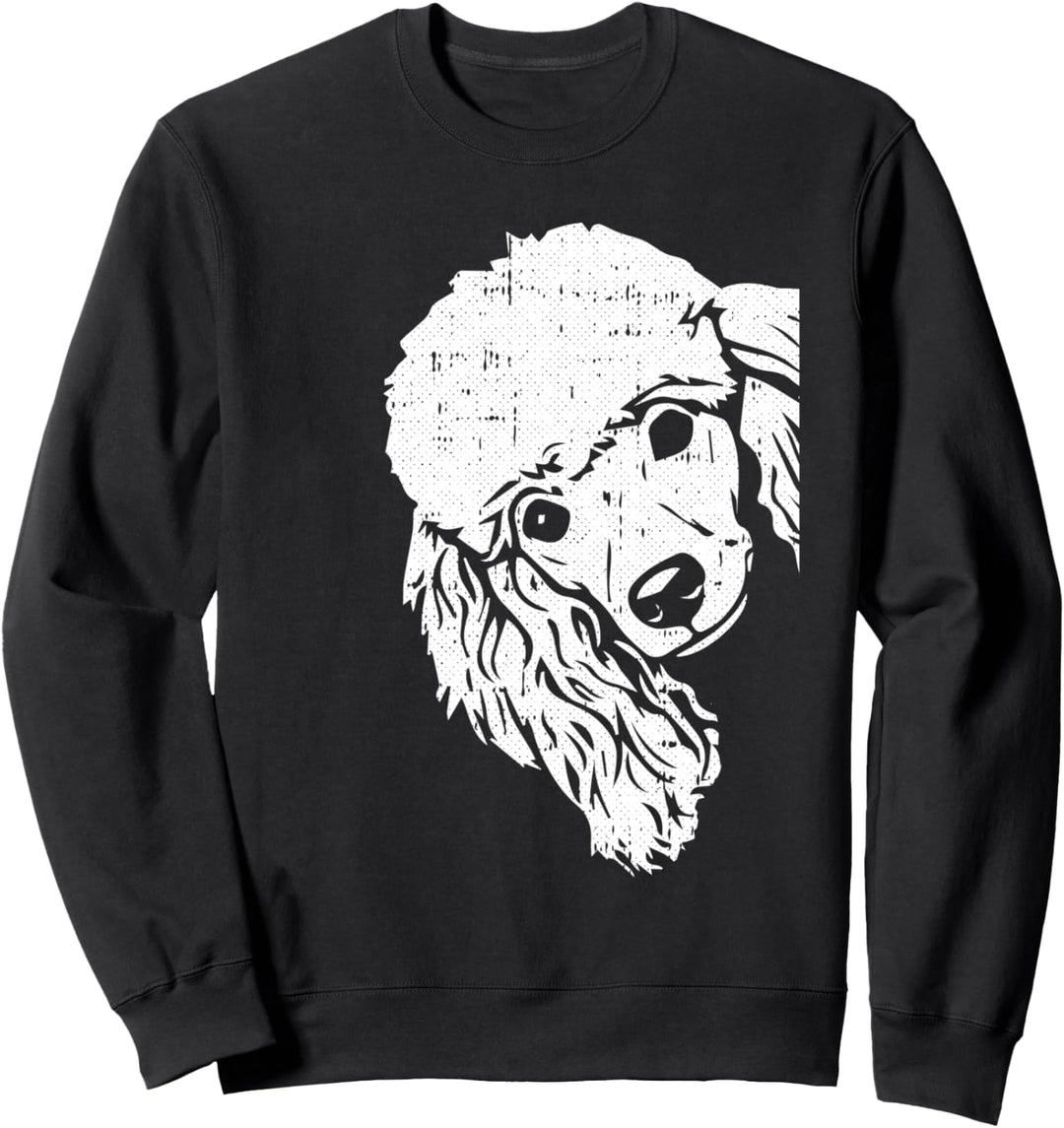 Poodle Face Dog Cute Puppy Doggie Pet Animal Lover Sweatshirt