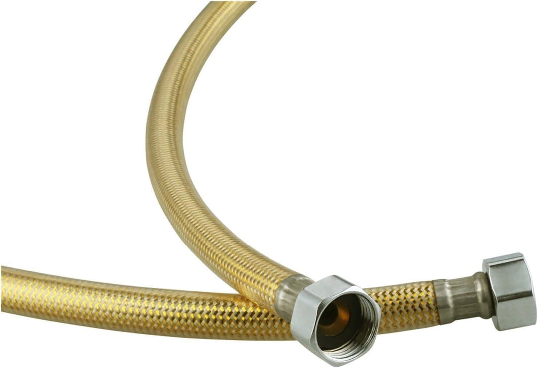 ZZSRJ Goldener Wasserhahn-Sanitärschlauch 400/500 / 600 mm Eckventil-Anschluss Edelstahl-Gold-Toilet