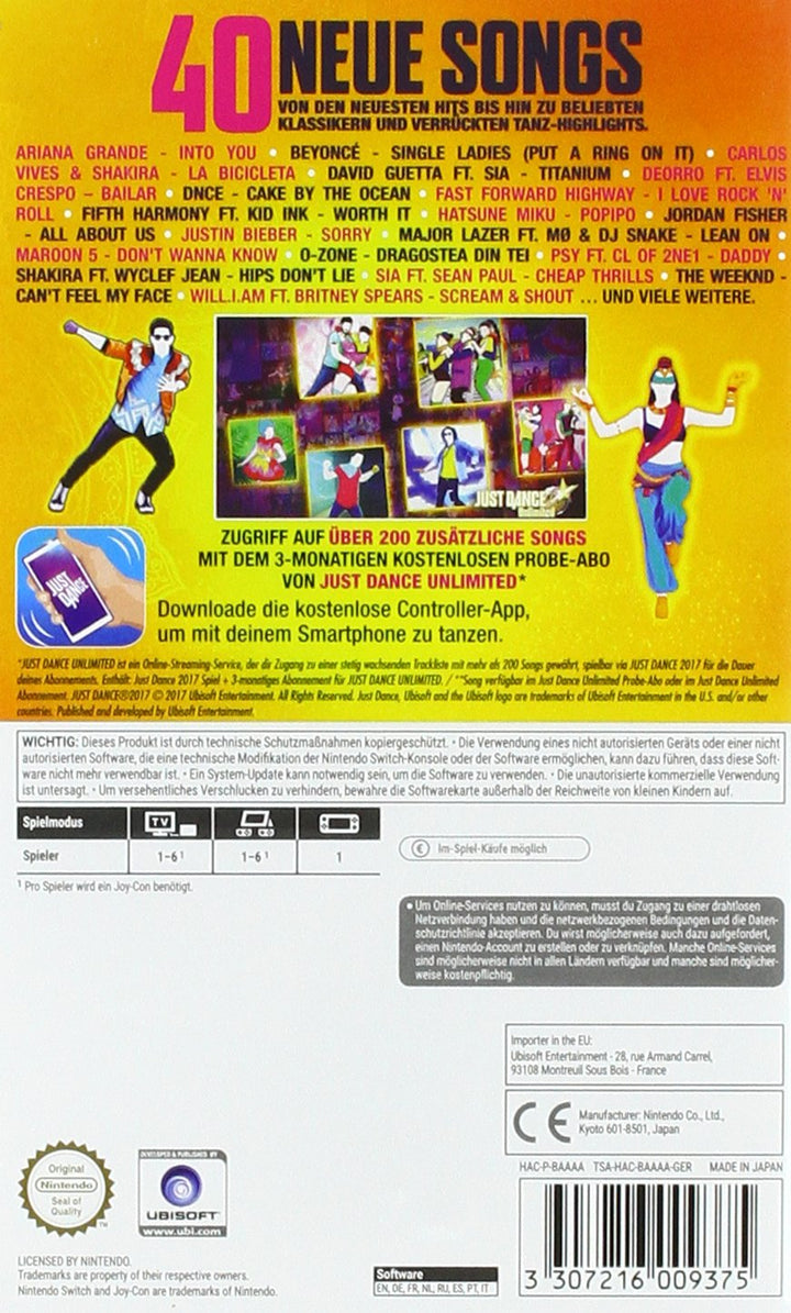 Just Dance 2017 - [Nintendo Switch] Nintendo Switch Standard, Nintendo Switch Standard