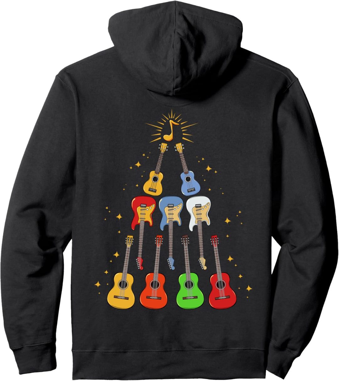 Weihnachtsbaum Gitarre Musik Tannenbaum Weihnachten Lustig Pullover Hoodie