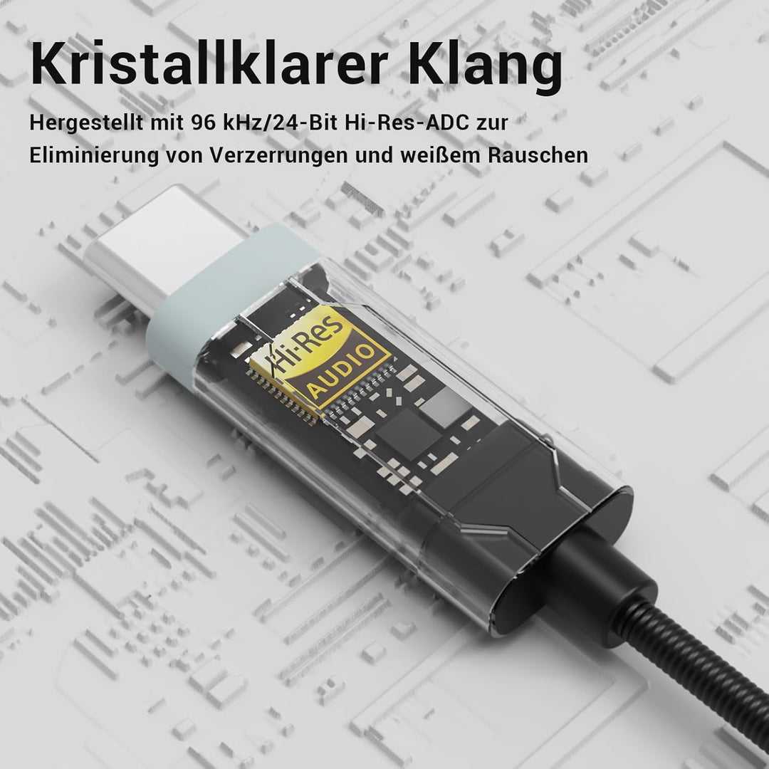 Cubilux USB-C-Schwanenhalsmikrofon, Typ-C-Boom-Mikrofon, kompatibel mit MacBook Pro/Air, iPad Pro 13