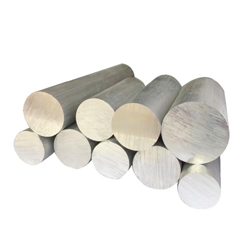 TEN-HIGH Aluminium Rod Round Bar,6061 T6 Metal Solid Aluminium Bar,silberfarbig eloxiert,hohe Leitfä
