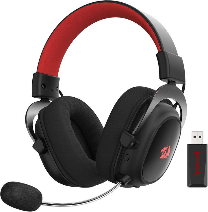 Redragon H510 Zeus-X RGB Kabelloses Gaming-Headset – 7.1 Surround Sound – 53 mm Audio-Treiber-Ohrpol