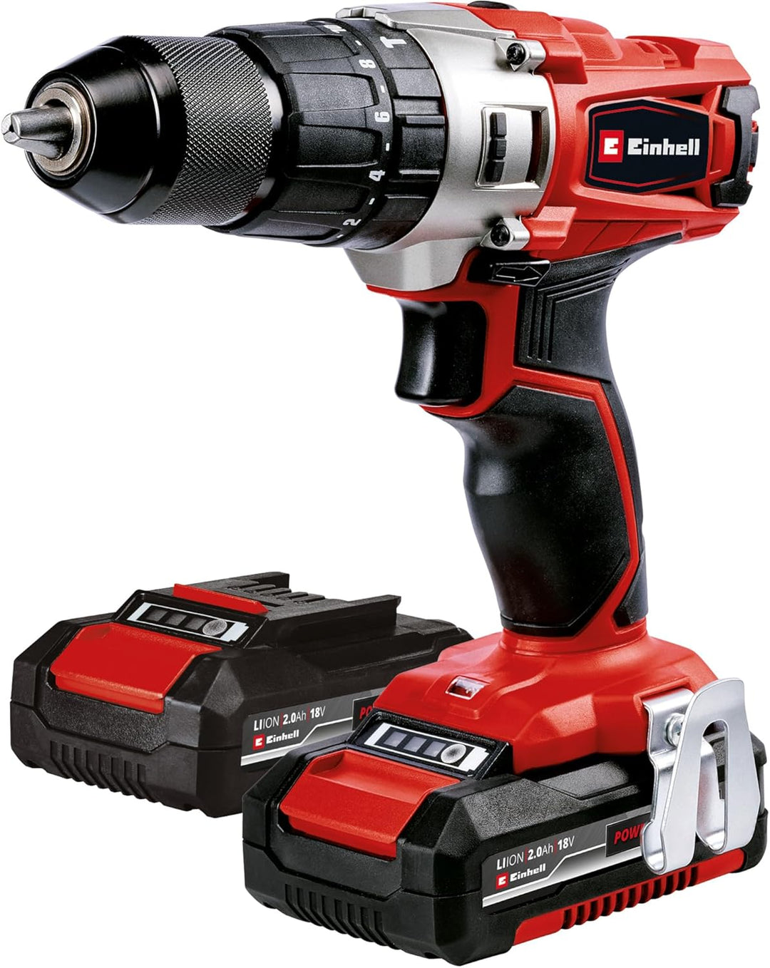 Einhell Akku-Schlagbohrschrauber TE-CD 18/2 Li-i +64 (2x2,0Ah) Power X-Change (Li-Ion, 18 V, 44 Nm,