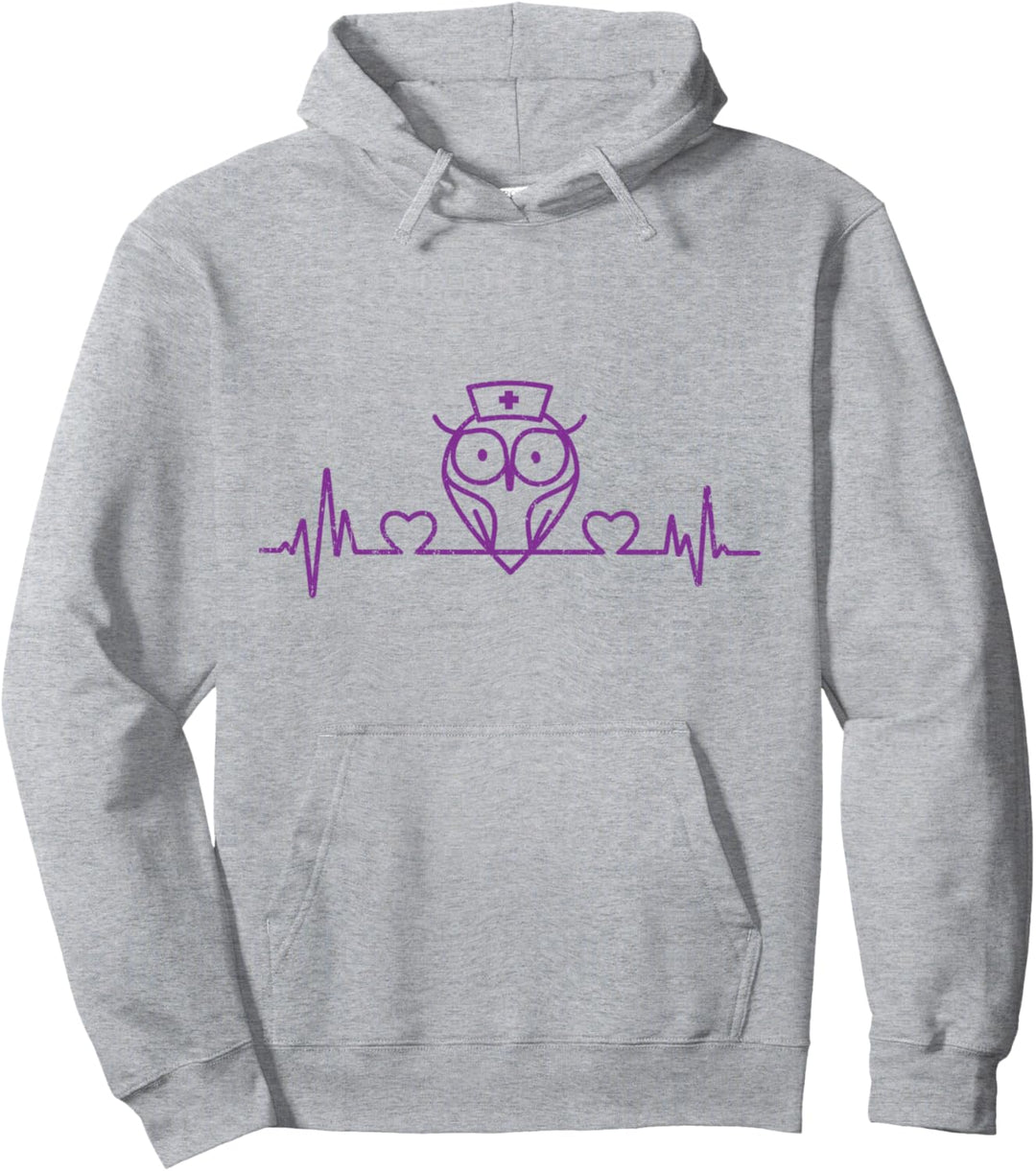 Herzschlag Krankenschwester Nachteule Pflegekraft Geschenk Pullover Hoodie