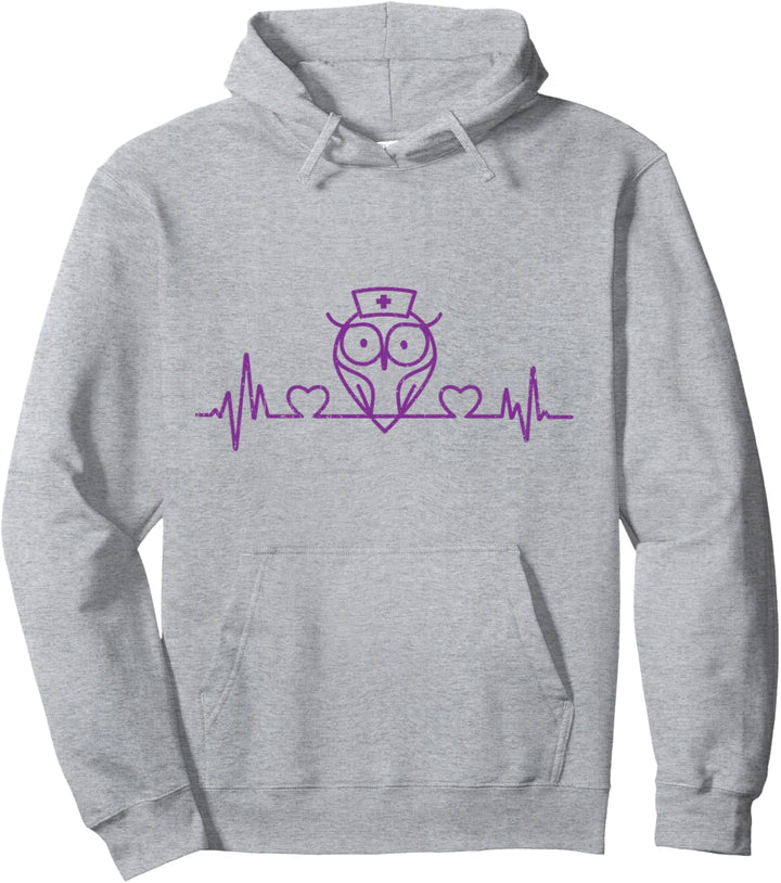 Herzschlag Krankenschwester Nachteule Pflegekraft Geschenk Pullover Hoodie