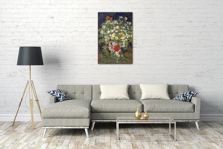 Printed Paintings Leinwand (60x80cm): Vincent Van Gogh - Blumenstrauss in Einer Vase 60x80 cm, 60x80