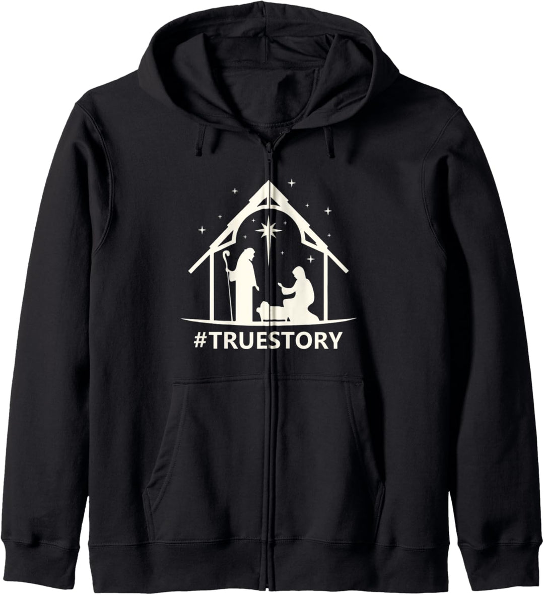 Funny Christmas Holiday shirt Nativity Scene True Story Kapuzenjacke