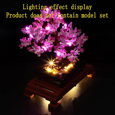 GEAMENT LED Licht-Set (Pink) Kompatibel mit Lego Bonsai Baum (Bonsai Tree) - Beleuchtungsset für Cre