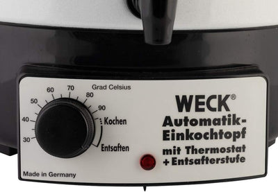 Weck Einkochautomat WAT 14A (Einkochtopf / Einwecktopf mit Auslaufhahn, 35 cm, 230 V, 2000 W, 29 L),