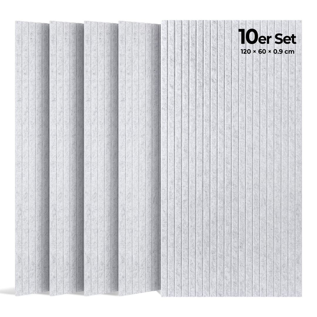 Akustikpaneele Selbstklebend, 10 Stück 120x60x0.9 cm(7.2m²) Wandpaneele Selbstklebend, Hohe Dichte S