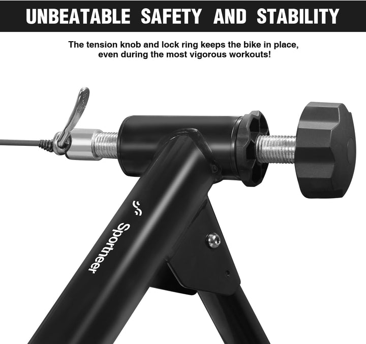 Sportneer Rollentrainer Fahrrad Fluid Bike Trainer Ständer, Indoor Fahrrad Training Stand Schwarz Fl