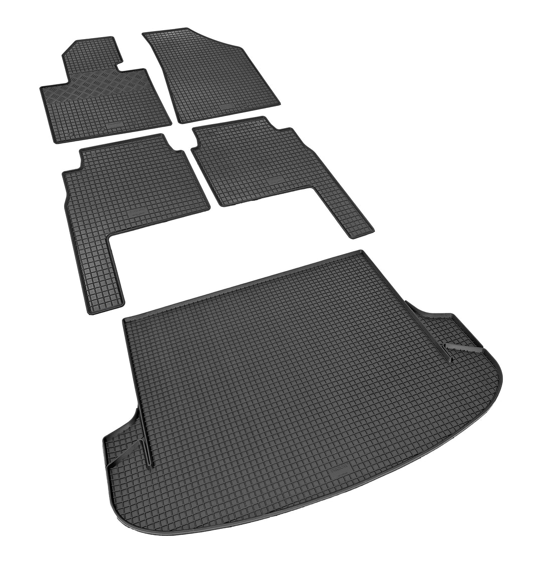 Stylisches Gummi- und Kofferraumwanne Set geeignet für KIA Sorento ab 2009 | 5 Sitze - Schützen und