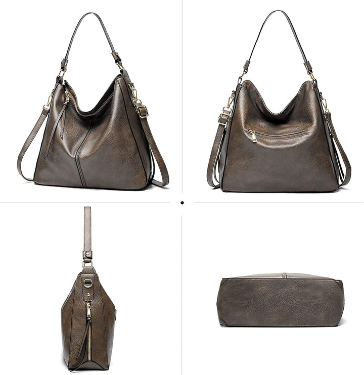 FANDARE Damen Handtasche Frauen Umhängetaschen Schultertasche PU Leder Tote Beutel Schultertasche fü