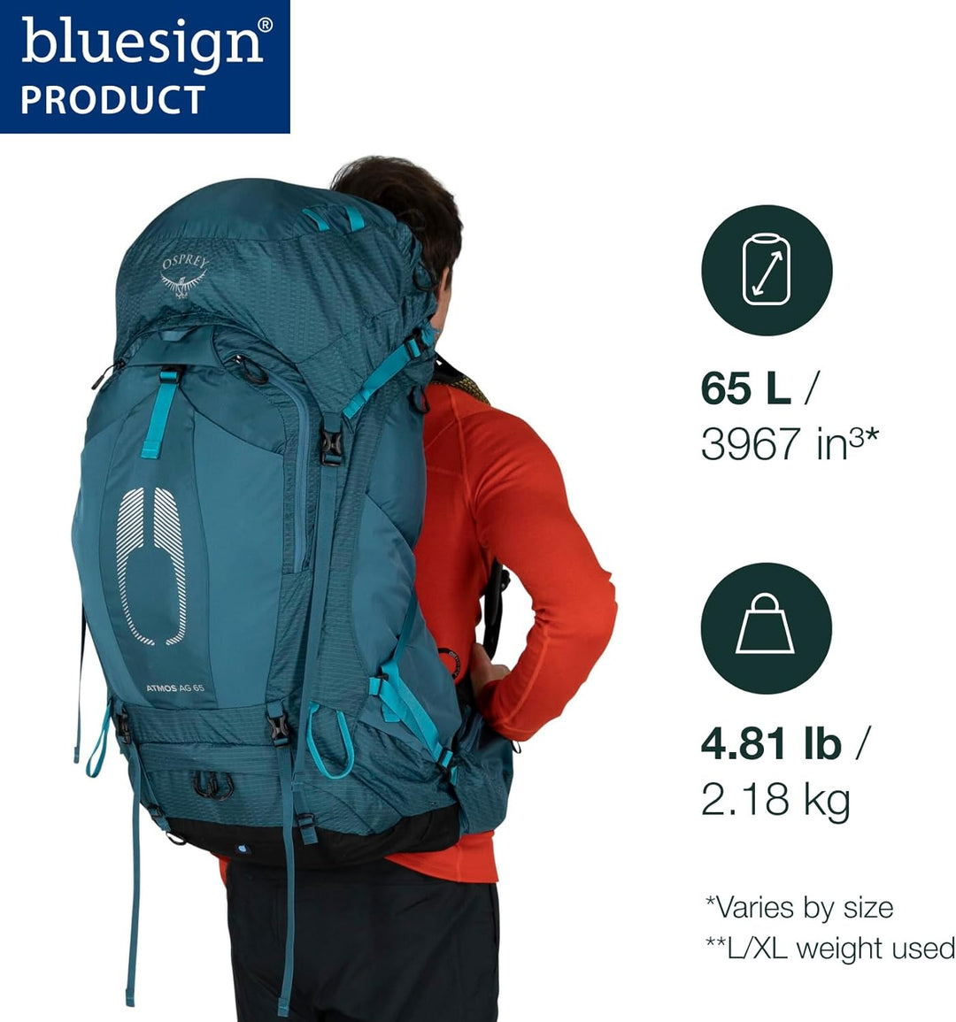 Osprey Herren Classic Atmos AG 65 Venturi Blau