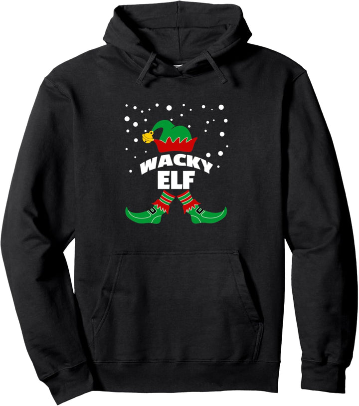 Wacky Elf Weihnachten Familie Gruppe Bilder Santa's Helper Pullover Hoodie