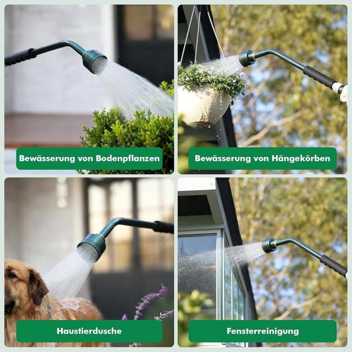 RESTMO Langer Giessstab, 62cm Gartenbrause mit voller, sanfter Dusche und Durchflusskontrolle, strap