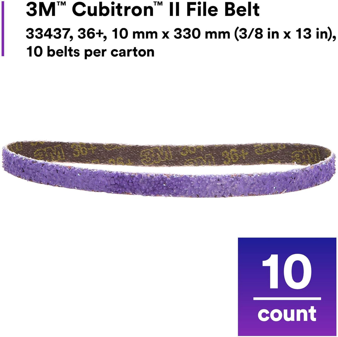 Cubitron 33437 Feilengürtel, Fabrik, 3/8 in x 13 in 36+ Grit 3/8 in x 13 in, 36+ Grit 3/8 in x 13 in