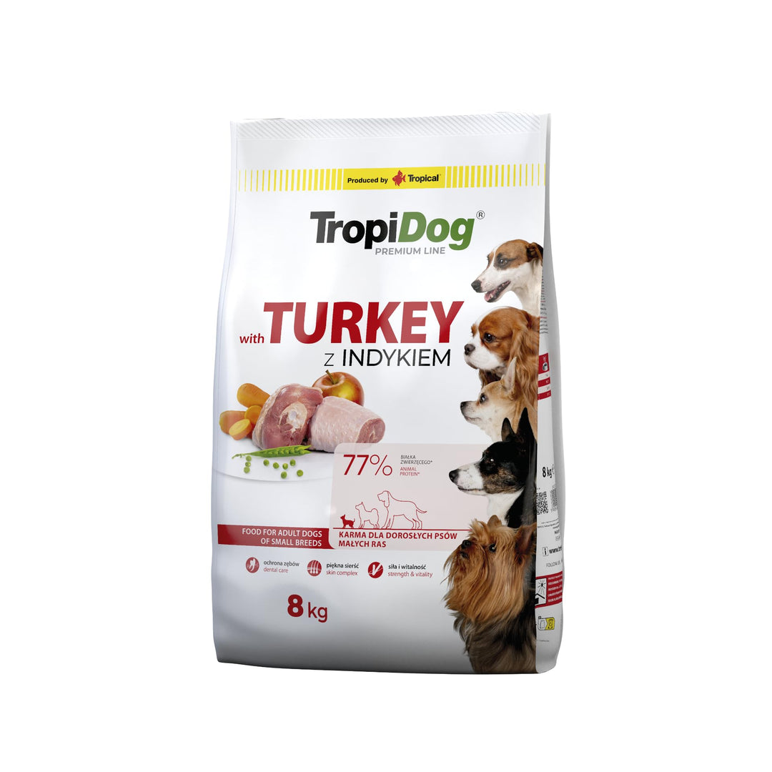 Tropical Premium Hundefutter mit Truthahn und Reis, 1er Pack (1 x 8 kg)