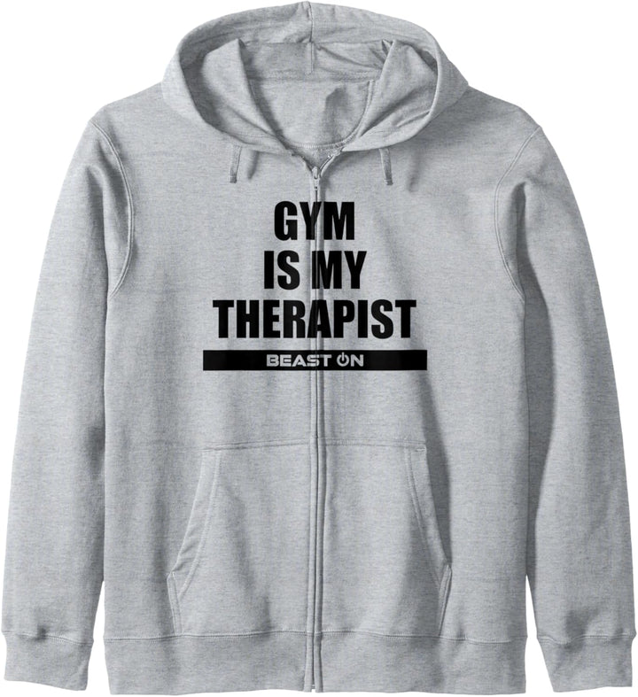 Gym is my Therapist Fitness Training Gym Motivation Sprüche Kapuzenjacke