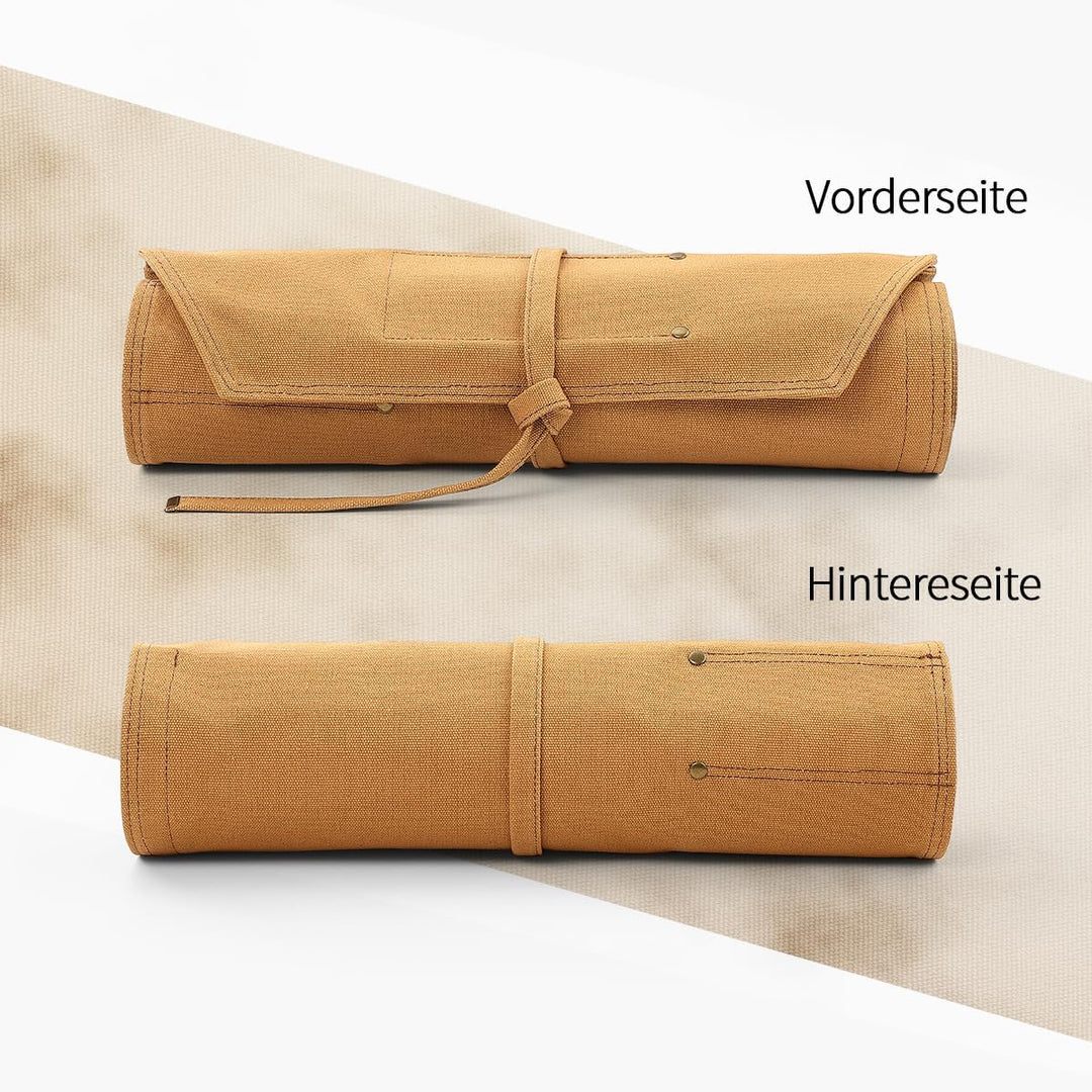XINZUO Messertasche 78,5cmx41,5cm, Profi Koch Rolltasche, Universal Etui für Koch 8 Slots, 16oz verd