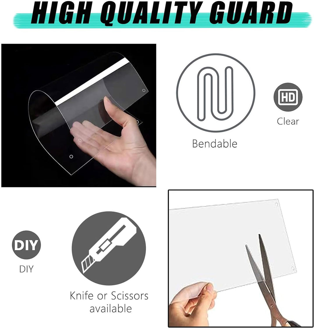 6 Stück Haustierkäfig-Einlage, 26 x 21 cm, Urin-Schutz, Seitenfutter, transparentes Blatt, Kaninchen