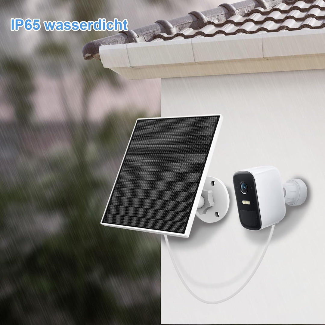 Solarpanel für Eufy Outdoor kamera, Kompatibel mit Eufycam Kamera, Kontinuierliche Stromversorgung,