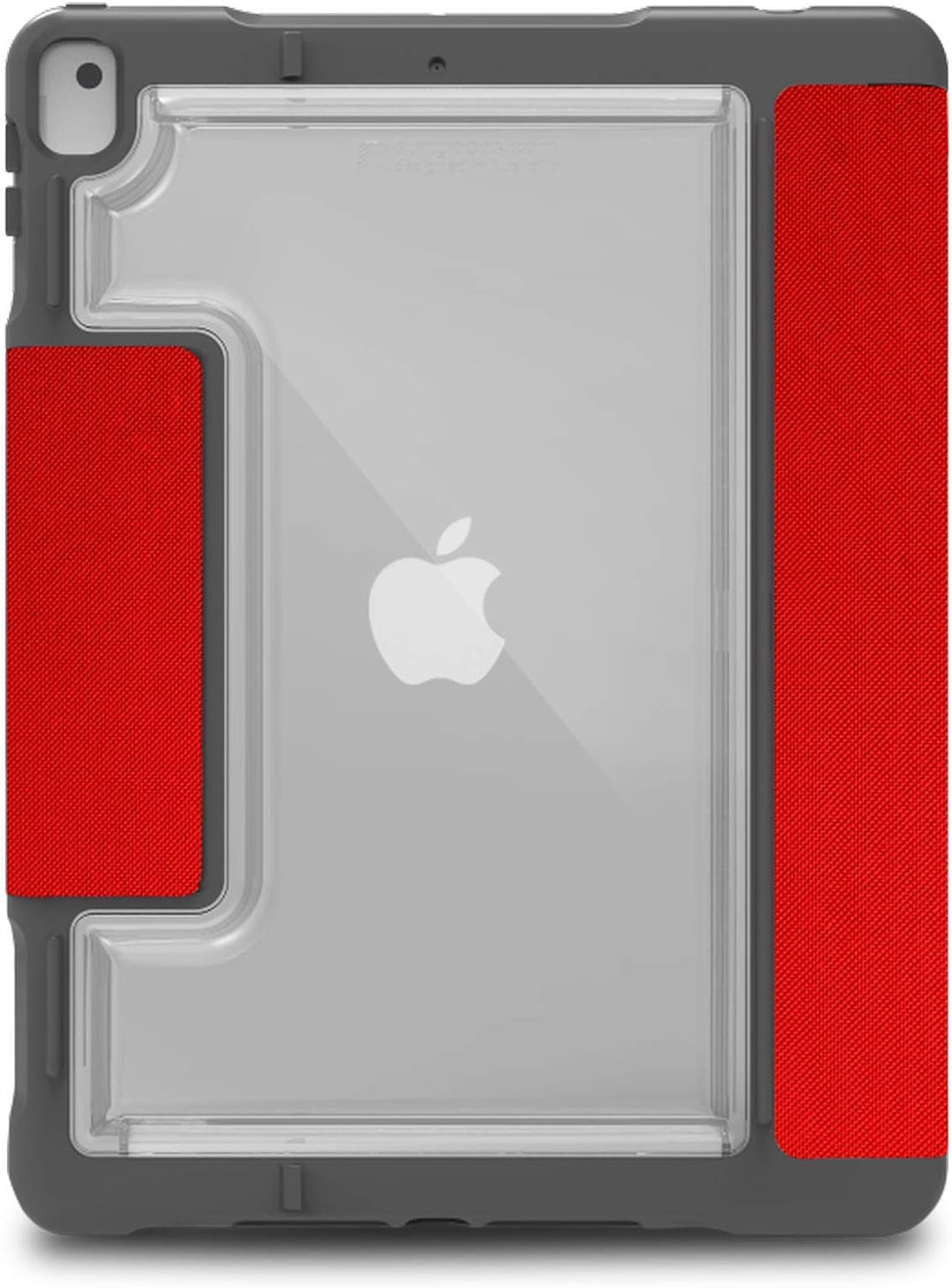 STM Bags Dux Plus DUO Case für Apple iPad 10,2" (2019 &amp; 2020) - rot/transparent [Militär Standard I