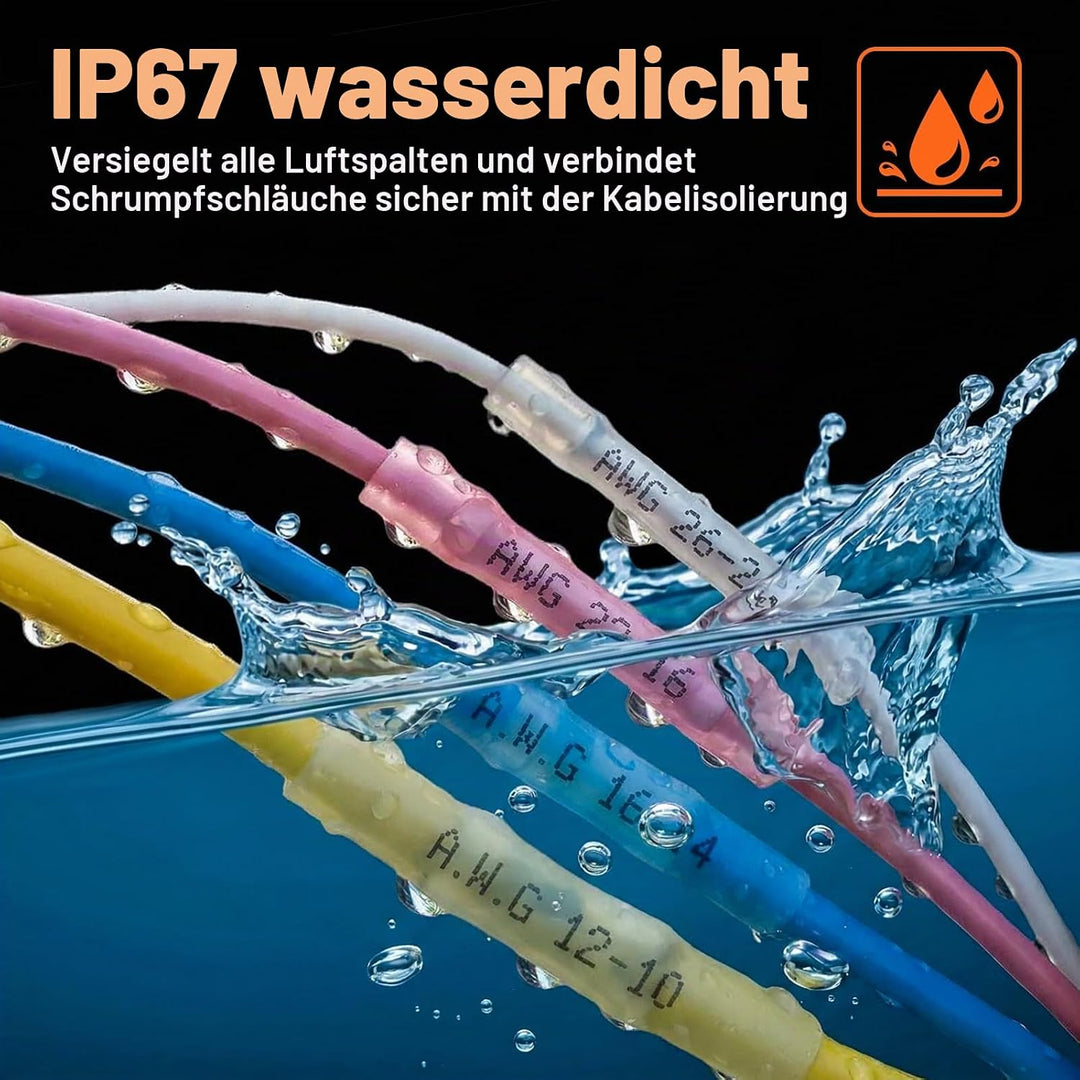 Preciva Crimpzange Kabelverbinder Set, Kabelschuhzange 0.25-6mm² mit Aufbewahrungsbox, Abisolierzang