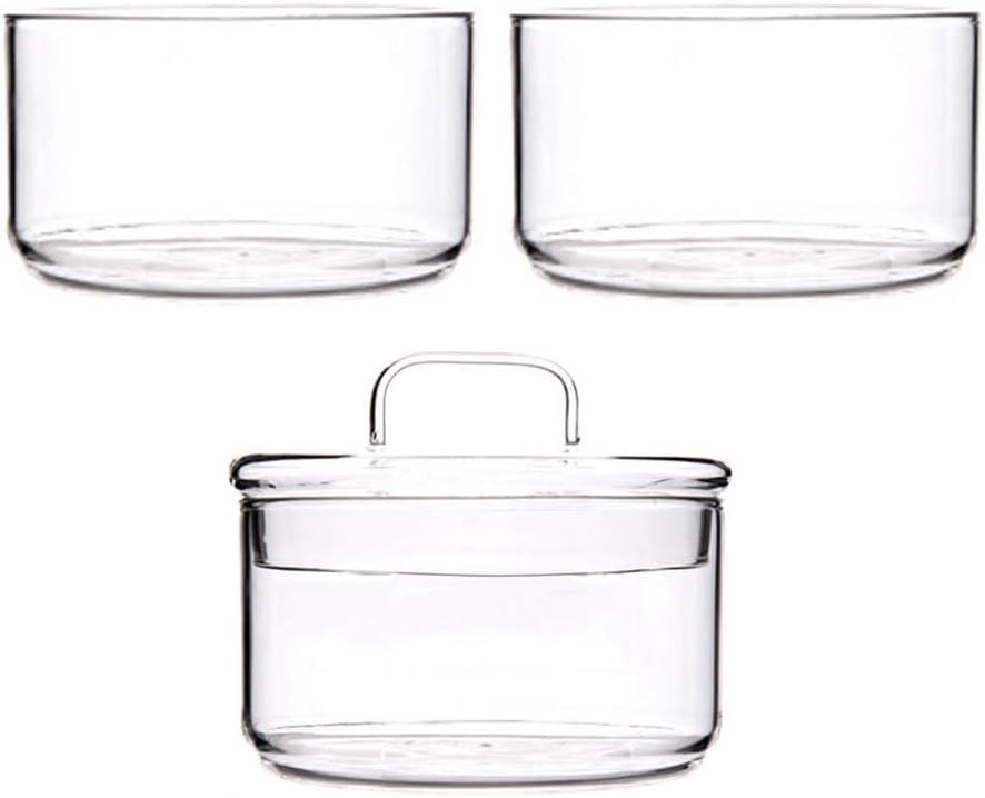 Cabilock 1 Set Glas Vorratsdose Stapelbare Glasdose mit Deckel Vorratsgläser Glasbehälter Teedose Fr