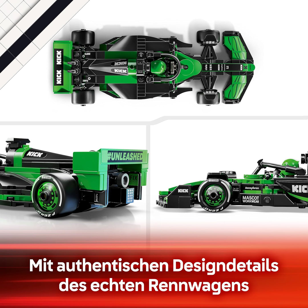 LEGO Speed Champions Kick Sauber F1 Team C44 Rennauto - Spielzeug mit Formel 1 Minifigur zum Sammeln