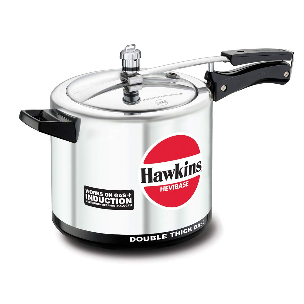 Hawkins Hevibase IH65 HAIH65 Schnellkochtopf, Aluminum, Silver 6.5 Liter, 6.5 Liter