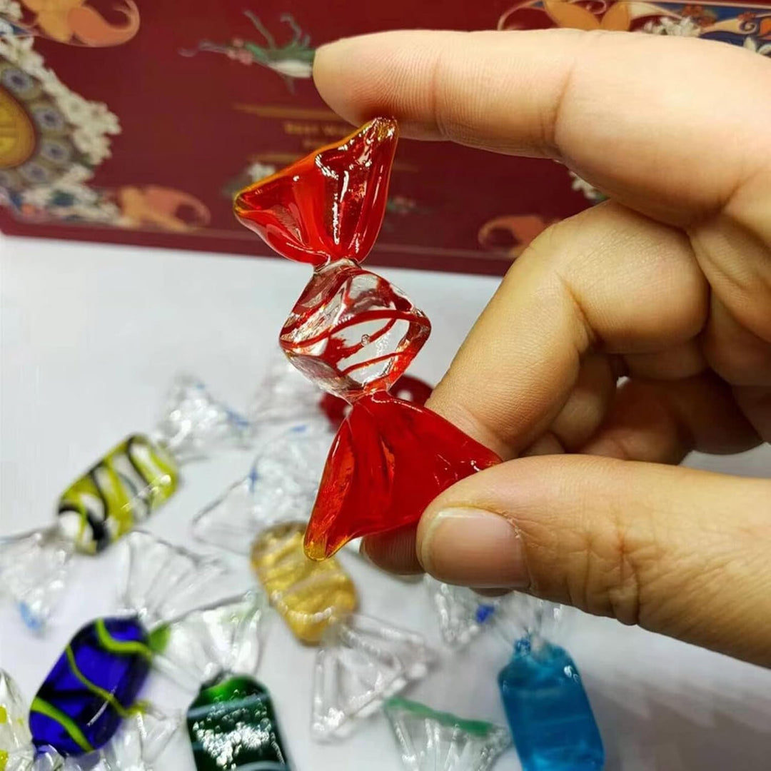 20 Stück handgefertigte Glasbonbons Dekor Vintage-Stil aus Muranoglas, für Zuhause, Party, Hochzeit,