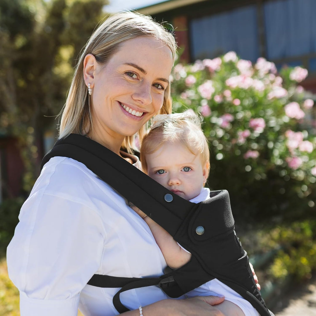 Momcozy Babytrage mit Hüftkissen, 2-in-1 Verstellbare &amp; Abnehmbare Babytrage bis 20kg, Atmungsaktive