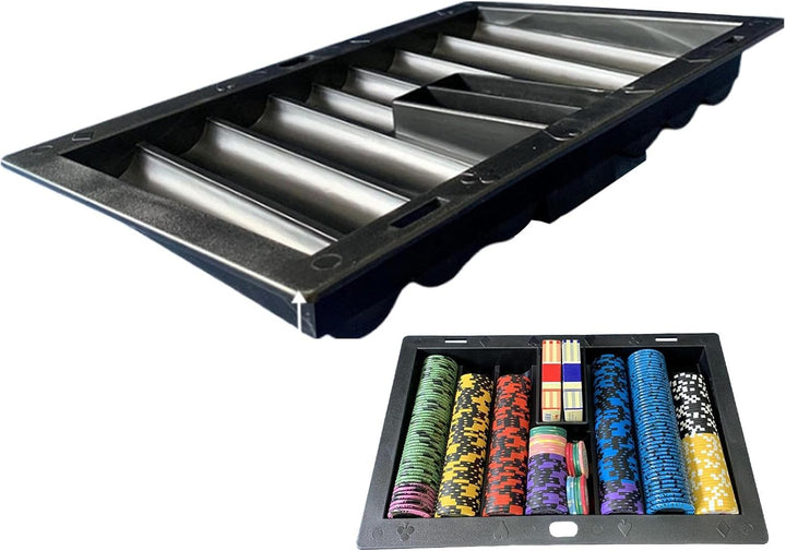 Poker-Chip-Koffer | Pokerchip-Tisch Display - Pokerchiphalter Rack Casino Pokertisch Händler Chips T